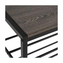 Wadiga Portemanteaux Et Patères Meuble D'entrée Banc + Portemanteau Bois Et Métal Noir -Meubles d'appoint Soldes meuble d entree banc portemanteau bois et metal noir 1