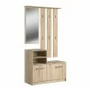 Selsey Meubles D'entrée Et à Chaussures Meuble D’entrée Multifonctionnel 85 Cm 1 Miroir Chêne Sonoma -Meubles d'appoint Soldes meuble d entree multifonctionnel 85 cm 1 miroir chene sonoma