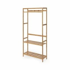 Compactor Valets De Nuits Et Portants Meuble Vestiaire En Bambou 80x27,5xH170cm