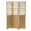 Wadiga Paravents Paravent 3 Panneaux En Bois De Palownia -Meubles d'appoint Soldes paravent 3 panneaux en bois de palownia