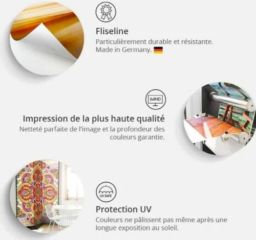 Artgeist Paravents Paravent 3 Volets Jaune 5 Artgeist Paravents Paravent 3 Volets Jaune – Image 3