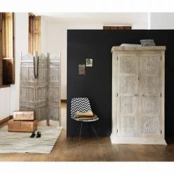 Maisons Du Monde Paravents Paravent Blanchi -Meubles d'appoint Soldes paravent blanchi 1000 1 9 77040567 3