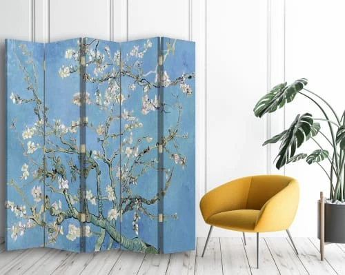 Legendarte Paravents Paravent - Cloison Amandier En Fleurs - Van Gogh Cm 180x170 (5 Volets) 4 Legendarte Paravents Paravent - Cloison Amandier En Fleurs - Van Gogh Cm 180x170 (5 Volets) – Image 2