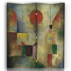 Legendarte Paravents Paravent Cloison Ballon Rouge - Paul Klee 145x180cm (4 Volets)