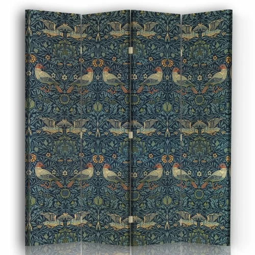 Legendarte Paravents Paravent - Cloison Bird - William Morris 145x170cm (4 Volets) 3 Legendarte Paravents Paravent - Cloison Bird - William Morris 145x170cm (4 Volets)