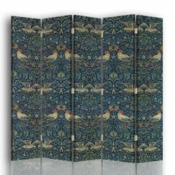Legendarte Paravents Paravent - Cloison Bird - William Morris 180x170cm (5 Volets)