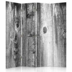 Legendarte Paravents Paravent - Cloison Black And White Wood 145x180cm (4 Volets)