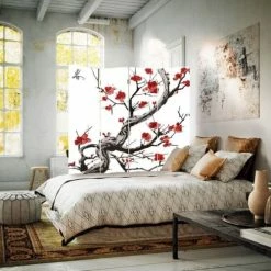 Legendarte Paravents Paravent Cloison Cherry Blossom 145x180cm (4 Volets) -Meubles d'appoint Soldes paravent cloison cherry blossom 145x180cm 4 volets 1