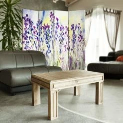 Legendarte Paravents Paravent Cloison Lavender Watercolour 145x180cm (4 Volets) 8 Legendarte Paravents Paravent Cloison Lavender Watercolour 145x180cm (4 Volets) -Meubles d'appoint Soldes paravent cloison lavender watercolour 145x180cm 4 volets 2