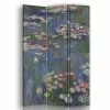 Legendarte Paravents Paravent Cloison Nymphéas - Claude Monet 110x150cm (3 Volets) 2 Legendarte Paravents Paravent Cloison Nymphéas - Claude Monet 110x150cm (3 Volets) -Meubles d'appoint Soldes paravent cloison nympheas claude monet 110x150cm 3 volets