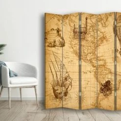 Legendarte Paravents Paravent - Cloison Voyages Américains Cm 180x170 (5 Volets) 7 Legendarte Paravents Paravent - Cloison Voyages Américains Cm 180x170 (5 Volets) -Meubles d'appoint Soldes paravent cloison voyages americains cm 180x170 5 volets 1