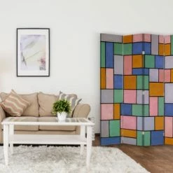 Legendarte Paravents Paravent Composition En Dissonances, Theo Van Doesburg Cm 145x170 (4x) -Meubles d'appoint Soldes paravent composition en dissonances theo van doesburg cm 145x170 4x 2