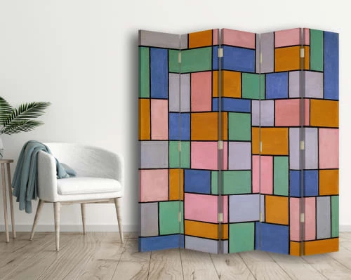 Legendarte Paravents Paravent Composition En Dissonances, Theo Van Doesburg Cm 180x170 (5x) 4 Legendarte Paravents Paravent Composition En Dissonances, Theo Van Doesburg Cm 180x170 (5x) – Image 2
