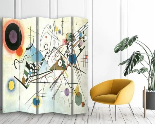 Legendarte Paravents Paravent Composition VIII - Wassily Kandinsky Cm 180x170 (5 Volets) 4 Legendarte Paravents Paravent Composition VIII - Wassily Kandinsky Cm 180x170 (5 Volets) – Image 2