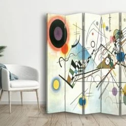 Legendarte Paravents Paravent Composition VIII - Wassily Kandinsky Cm 180x170 (5 Volets) 8 Legendarte Paravents Paravent Composition VIII - Wassily Kandinsky Cm 180x170 (5 Volets) -Meubles d'appoint Soldes paravent composition viii wassily kandinsky cm 180x170 5 volets 2