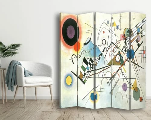 Legendarte Paravents Paravent Composition VIII - Wassily Kandinsky Cm 180x170 (5 Volets) 5 Legendarte Paravents Paravent Composition VIII - Wassily Kandinsky Cm 180x170 (5 Volets) – Image 3