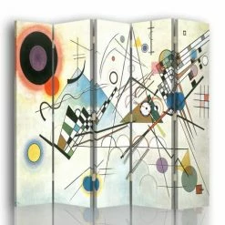 Legendarte Paravents Paravent Composition VIII - Wassily Kandinsky Cm 180x170 (5 Volets)