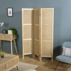 Nouveaux produits -Meubles d'appoint Soldes paravent en cannage 1