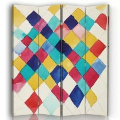 Legendarte Paravents Paravent Farbstudie Mit Rauten - Wassily Kandinsky 145x180cm
