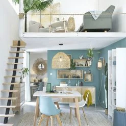 Maisons Du Monde Paravents Paravent Imprimé Feuillage Blanc Et Doré -Meubles d'appoint Soldes paravent imprime feuillage blanc et dore 1000 6 33 190355 6