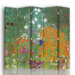 Legendarte Paravents Paravent Jarden De Fleurs - Gustav Klimt Cm 180x170 (5 Volets)