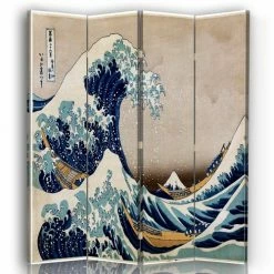 Legendarte Paravents Paravent La Grande Vague De Kanagawa - K. Hokusai 145x180cm (4x)
