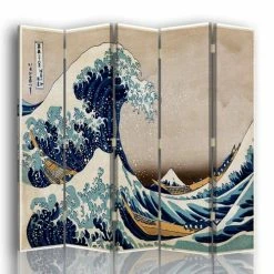 Legendarte Paravents Paravent La Grande Vague De Kanagawa - K. Hokusai Cm 180x170 (5x)