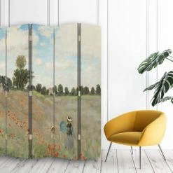 Legendarte Paravents Paravent Le Champ Des Coquelicots - Claude Monet Cm 180x170 (5 Volets) 6 Legendarte Paravents Paravent Le Champ Des Coquelicots - Claude Monet Cm 180x170 (5 Volets) -Meubles d'appoint Soldes paravent le champ des coquelicots claude monet cm 180x170 5 volets 1