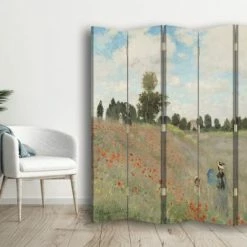 Legendarte Paravents Paravent Le Champ Des Coquelicots - Claude Monet Cm 180x170 (5 Volets) 7 Legendarte Paravents Paravent Le Champ Des Coquelicots - Claude Monet Cm 180x170 (5 Volets) -Meubles d'appoint Soldes paravent le champ des coquelicots claude monet cm 180x170 5 volets 2