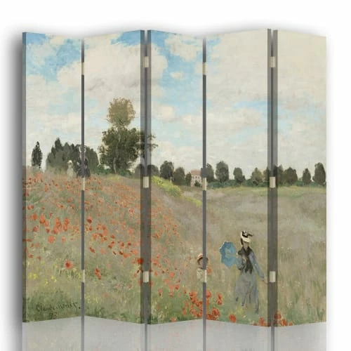 Legendarte Paravents Paravent Le Champ Des Coquelicots - Claude Monet Cm 180x170 (5 Volets) 3 Legendarte Paravents Paravent Le Champ Des Coquelicots - Claude Monet Cm 180x170 (5 Volets)