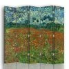 Legendarte Paravents Paravent Le Champ Des Coquelicots - Van Gogh Cm 180x170 (5 Volets) -Meubles d'appoint Soldes paravent le champ des coquelicots van gogh cm 180x170 5 volets