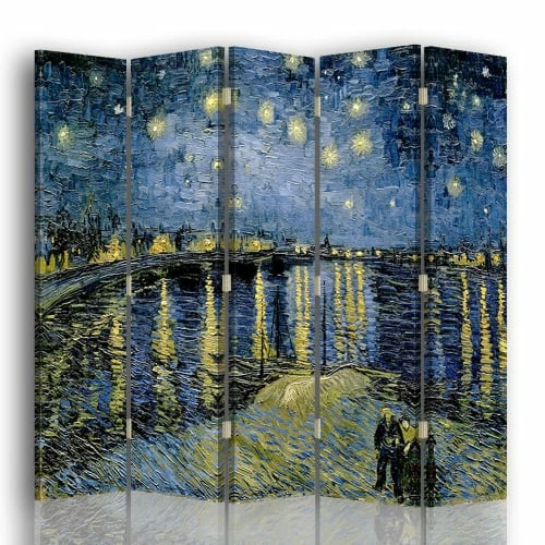 Legendarte Paravents Paravent Nuit Étoilée Sur Le Rhone - Van Gogh Cm 180x170 (5 Volets) 3 Legendarte Paravents Paravent Nuit Étoilée Sur Le Rhone - Van Gogh Cm 180x170 (5 Volets)