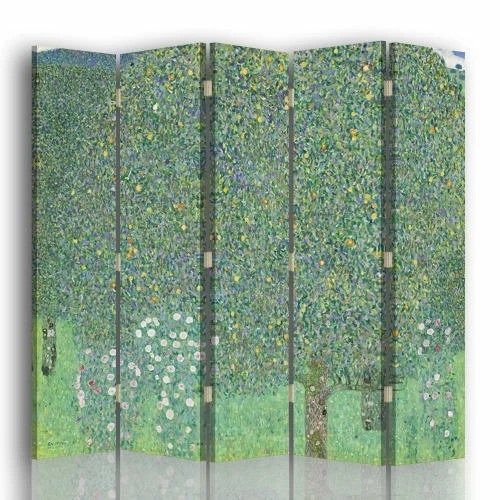 Legendarte Paravents Paravent Rosiers Sous Les Arbres - Gustav Klimt Cm 180x170 (5 Volets) 3 Legendarte Paravents Paravent Rosiers Sous Les Arbres - Gustav Klimt Cm 180x170 (5 Volets)