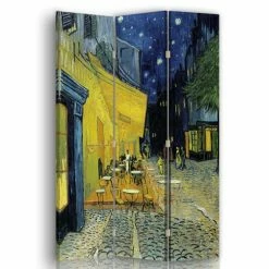 Legendarte Paravents Paravent Terrasse Du Café Le Soir - Van Gogh Cm 110x150 (3 Volets)