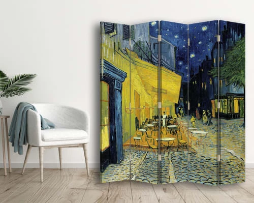 Legendarte Paravents Paravent Terrasse Du Café Le Soir - Van Gogh Cm 180x170 (5 Volets) 4 Legendarte Paravents Paravent Terrasse Du Café Le Soir - Van Gogh Cm 180x170 (5 Volets) – Image 2