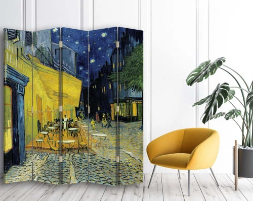 Legendarte Paravents Paravent Terrasse Du Café Le Soir - Van Gogh Cm 180x170 (5 Volets) 5 Legendarte Paravents Paravent Terrasse Du Café Le Soir - Van Gogh Cm 180x170 (5 Volets) – Image 3