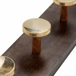 Nouveaux produits -Meubles d'appoint Soldes patere 4 crochets en bois de manguier et metal dore 1000 12 29 227251 2