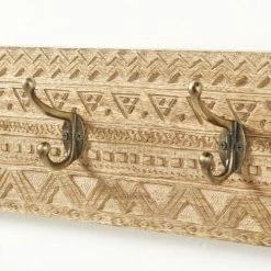 Maisons Du Monde Portemanteaux Et Patères Patère 5 Crochets En Manguier Gravé -Meubles d'appoint Soldes patere 5 crochets en manguier grave 1000 13 16 190379 3