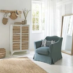 Maisons Du Monde Portemanteaux Et Patères Patère 6 Crochets En Chêne Et Métal Blanc -Meubles d'appoint Soldes patere 6 crochets en chene et metal blanc 1000 16 25 209371 2