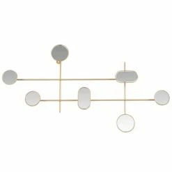 Maisons Du Monde Portemanteaux Et Patères Patère 7 Crochets Avec Miroirs En Métal Doré
