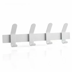 Zone Denmark Portemanteaux Et Patères Patère Acier Gris Clair 4 Crochets