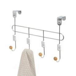 Compactor Portemanteaux Et Patères Patère De Porte 4 Crochets L33cm -Meubles d'appoint Soldes patere de porte 4 crochets l33cm 1