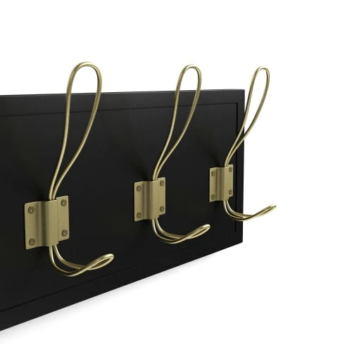 Potiron Paris Portemanteaux Et Patères Patère En Bois Et Métal Noir Et Or 6 Potiron Paris Portemanteaux Et Patères Patère En Bois Et Métal Noir Et Or – Image 4