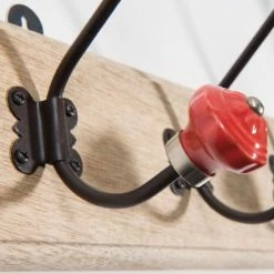 Nouveaux produits -Meubles d'appoint Soldes patere en manguier 4 crochets en metal et ceramique 1000 11 9 150274 2