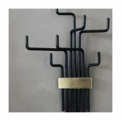 House Doctor Portemanteaux Et Patères Patère En Métal Noir Et Laiton -Meubles d'appoint Soldes patere en metal noir et laiton 3