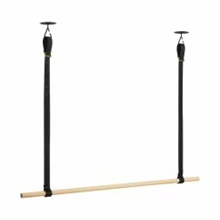 Mob In Valets De Nuits Et Portants Penderie Suspendue Bois Et Lanières Cuir Noir L100 Cm