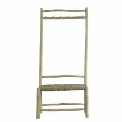Nouveaux produits 13 Casatera Meubles D'entrée Et à Chaussures Portant Bois De Teck Jonc De Mer Bois Clair