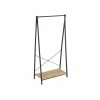Wadiga Portemanteaux Et Patères Portant Vêtements Bois Et Métal Noir 1 étagère -Meubles d'appoint Soldes portant vetements bois et metal noir 1 etagere