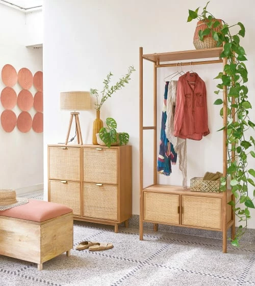 Maisons Du Monde Valets De Nuits Et Portants Portant Vintage 2 Portes Cannage En Rotin 5 Maisons Du Monde Valets De Nuits Et Portants Portant Vintage 2 Portes Cannage En Rotin – Image 4