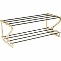 Kare Design Meubles D'entrée Et à Chaussures Porte-chaussures En Acier Et Aluminium 2 étages -Meubles d'appoint Soldes porte chaussures en acier et aluminium 2 etages 4